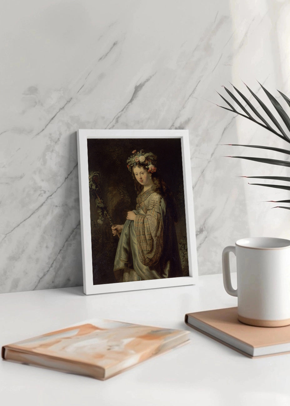 Cuadro Saskia como Flora (Rembrandt)