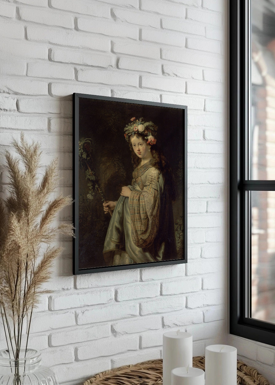 Cuadro Saskia como Flora (Rembrandt)