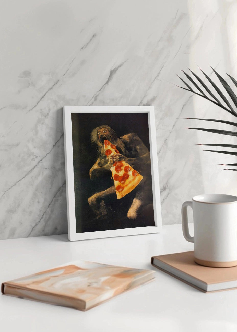 Cuadro Saturno devorando a su pizza