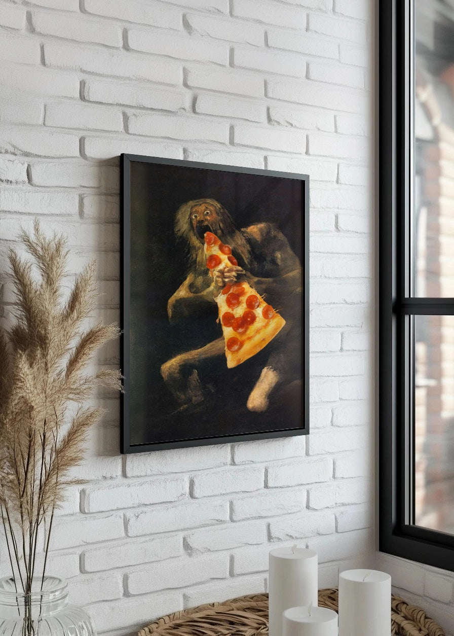 Cuadro Saturno devorando a su pizza