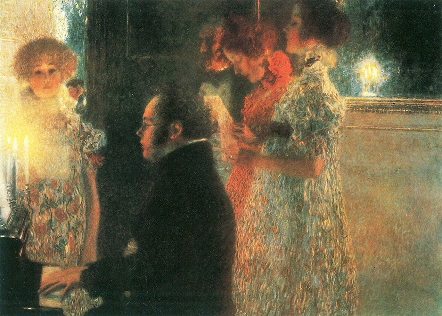Cuadro Schubert al piano (Gustav Klimt)