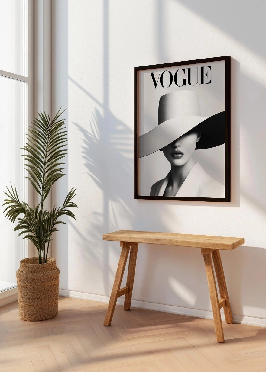Cuadro Señorita con sombrero Vogue Style