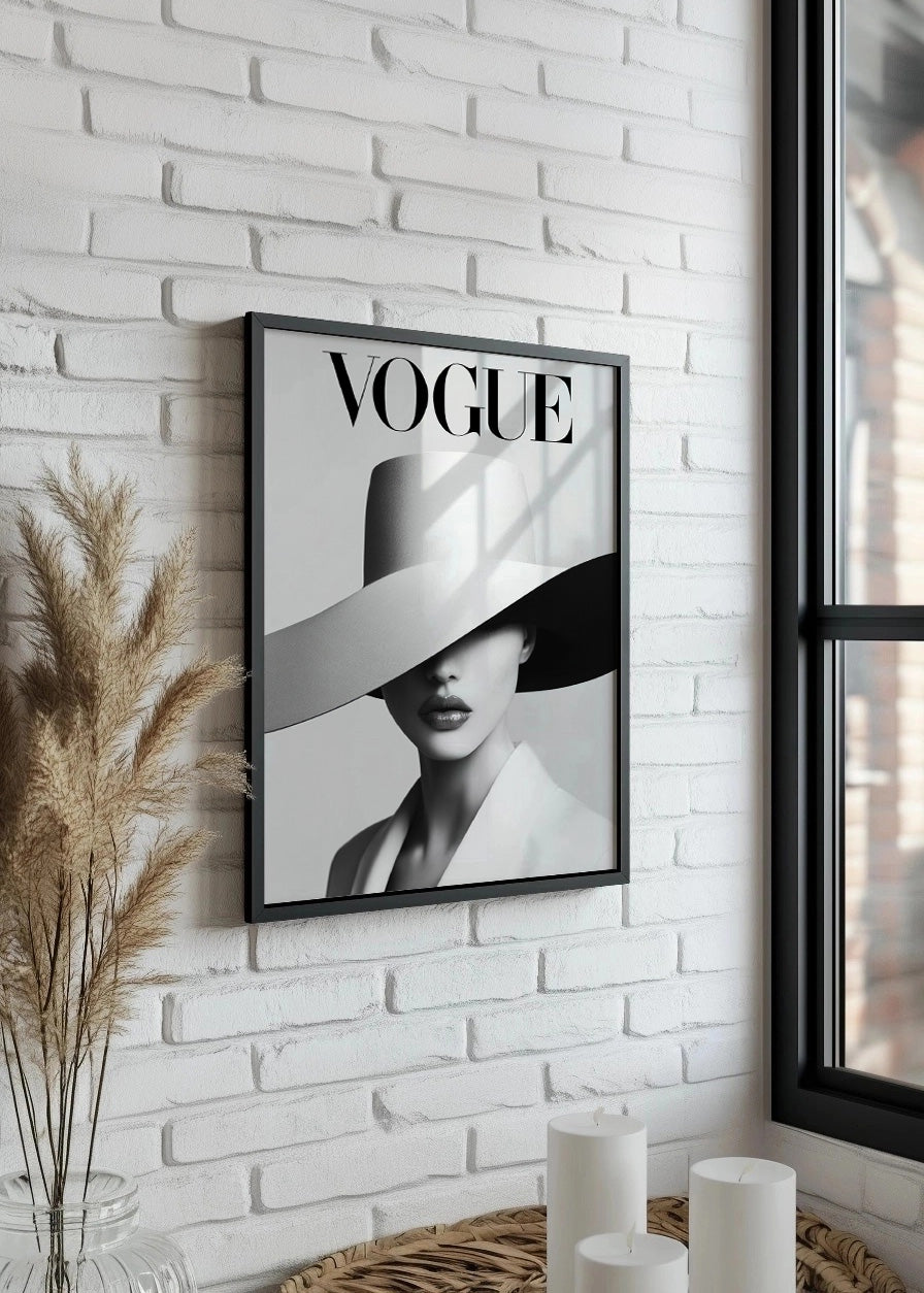 Cuadro Señorita con sombrero Vogue Style