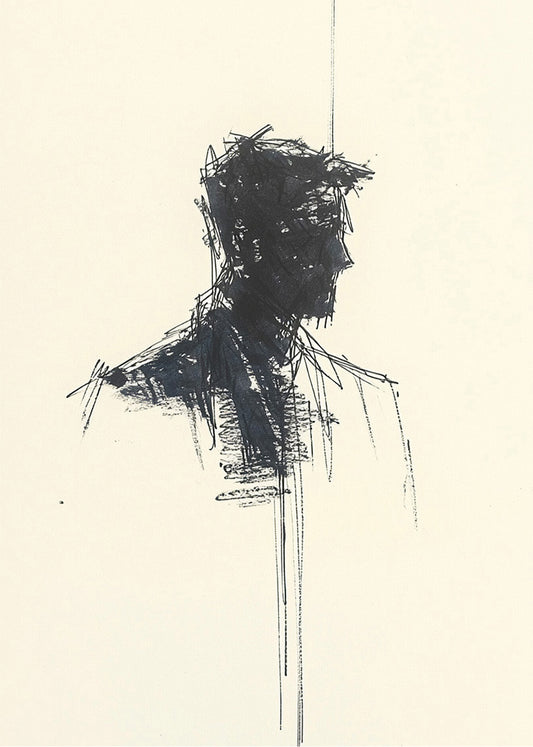 Cuadro Silueta de hombre trazo