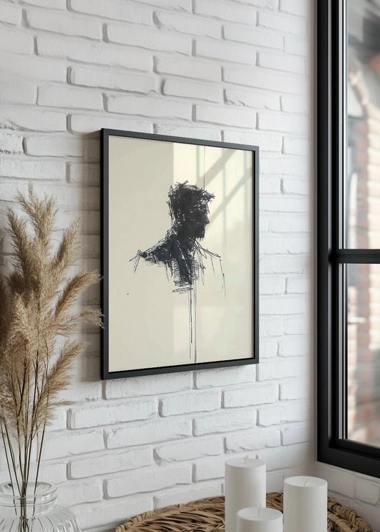 Cuadro Silueta de hombre trazo