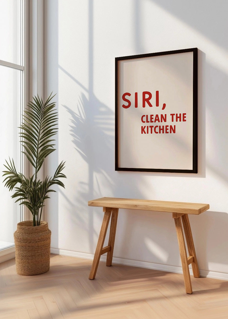 Cuadro Siri clean the jitchen