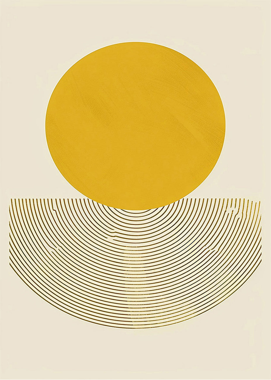 Cuadro Sol naciente minimalista