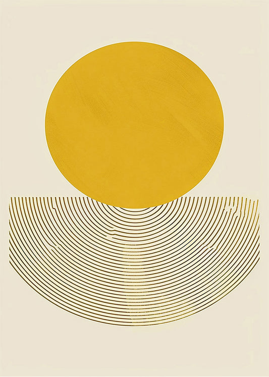 Cuadro Sol naciente minimalista