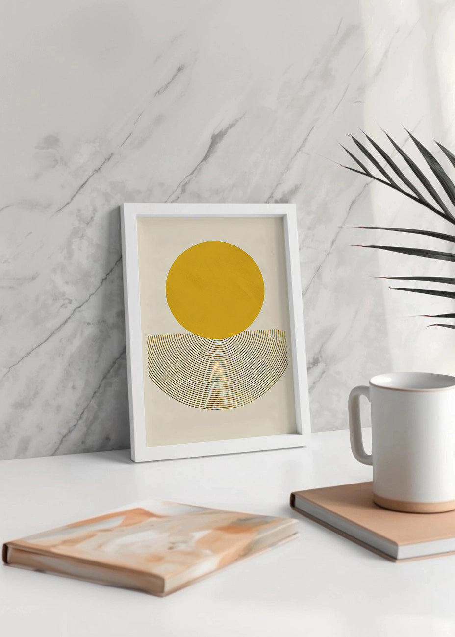 Cuadro Sol naciente minimalista