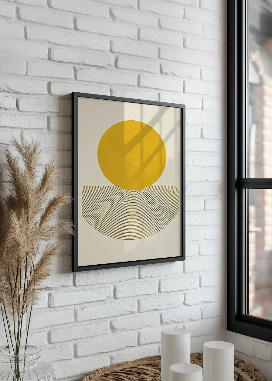 Cuadro Sol naciente minimalista
