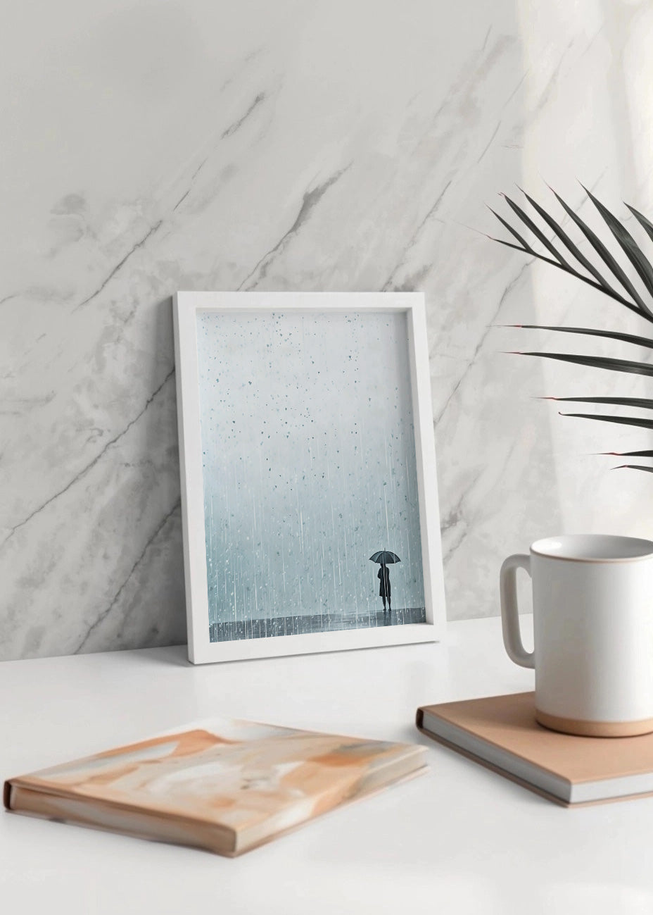 Cuadro Solo en la lluvia