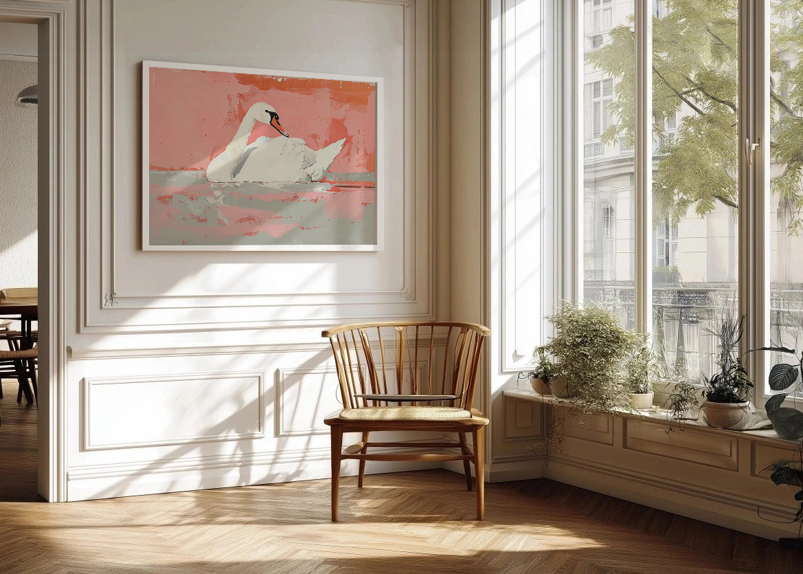 Cuadro Swan and swim