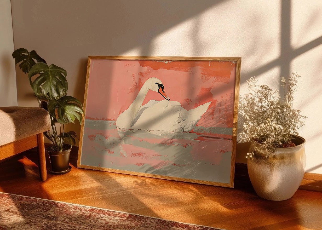 Cuadro Swan and swim