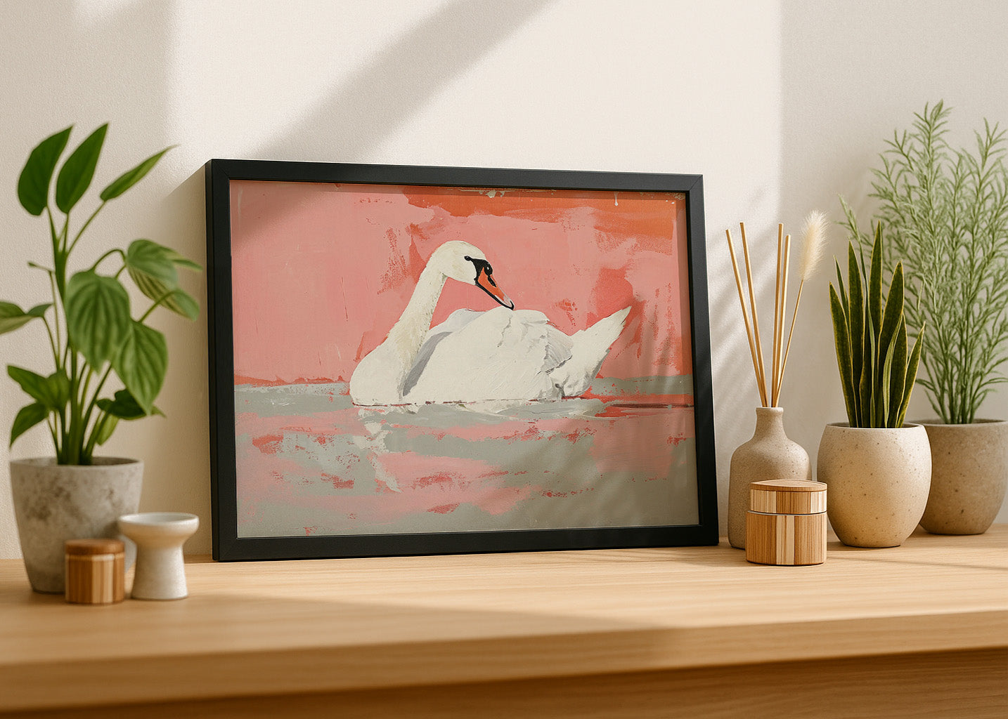 Cuadro Swan and swim