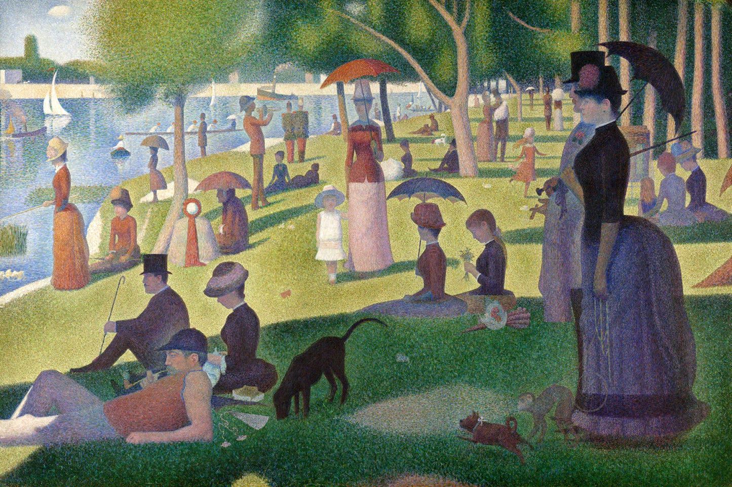 Cuadro de Tarde de domingo en la isla de la Grande Jatte (Seurat) - Fine Artic