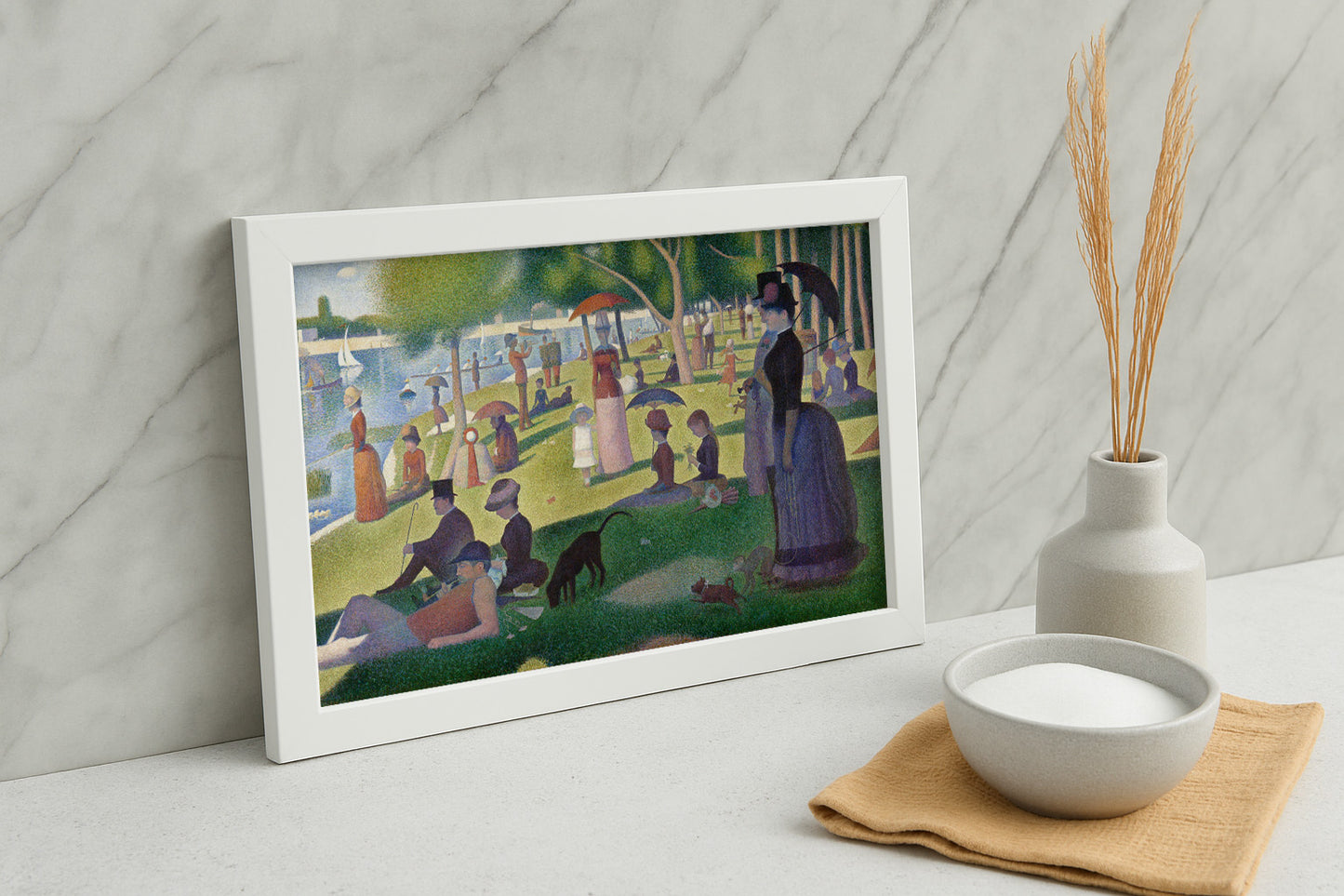 Cuadro de Tarde de domingo en la isla de la Grande Jatte (Seurat) - Fine Artic
