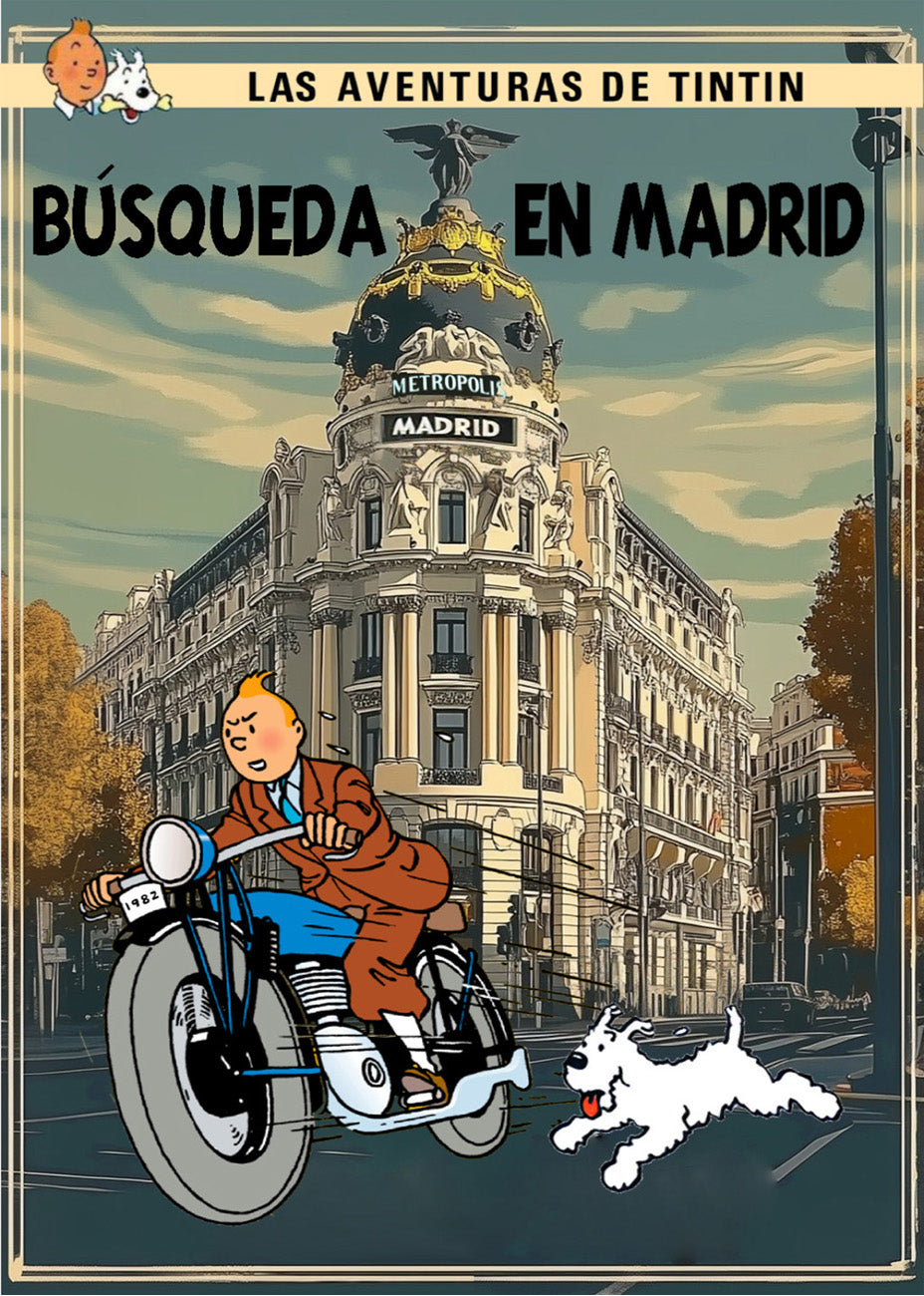 Cuadro Tin Tin en la Gran Vía