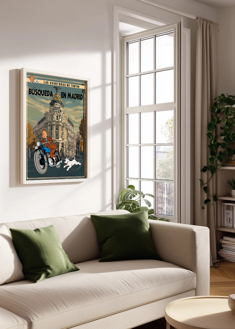 Cuadro Tin Tin en la Gran Vía