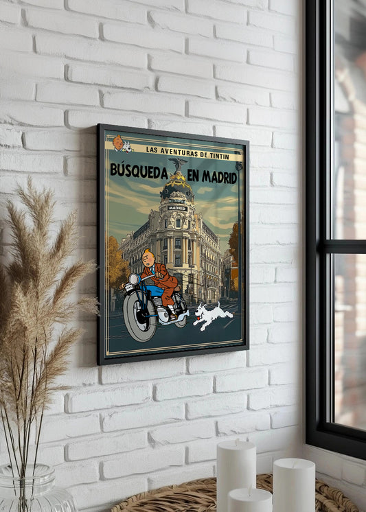Cuadro Tin Tin en la Gran Vía