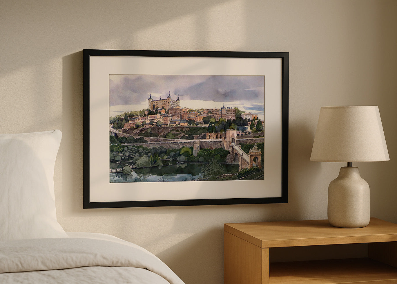 Cuadro Toledo y Alcázar dibujado