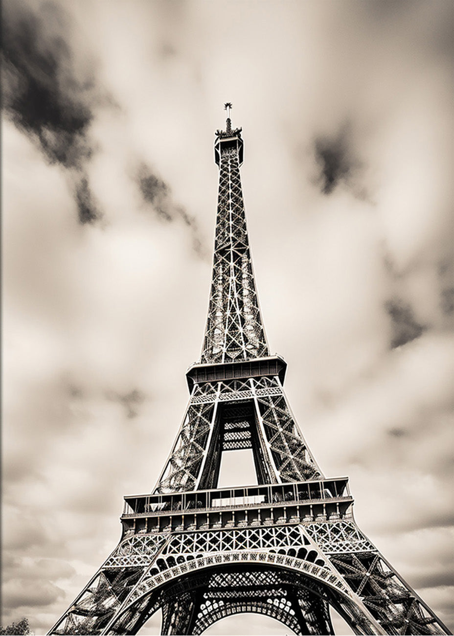 Cuadro Torre Eiffel a blanco y negro