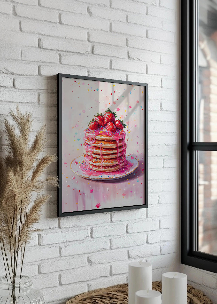 Cuadro Tortitas de fresa dulce