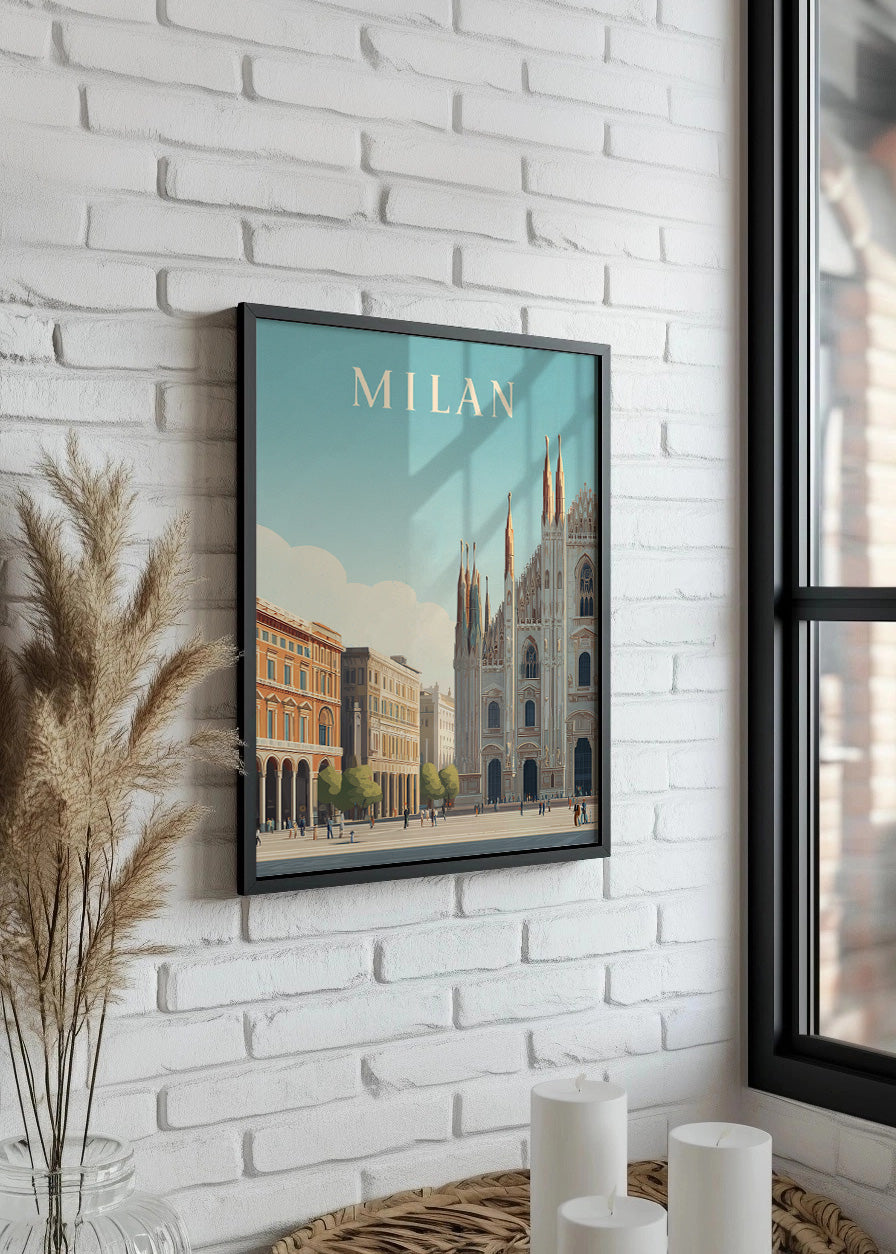 Cuadro Travel Milan City Poster