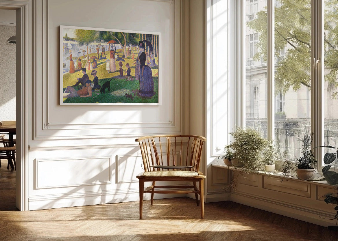 Cuadro Tarde de domingo en la isla de la Grande Jatte (Seurat)