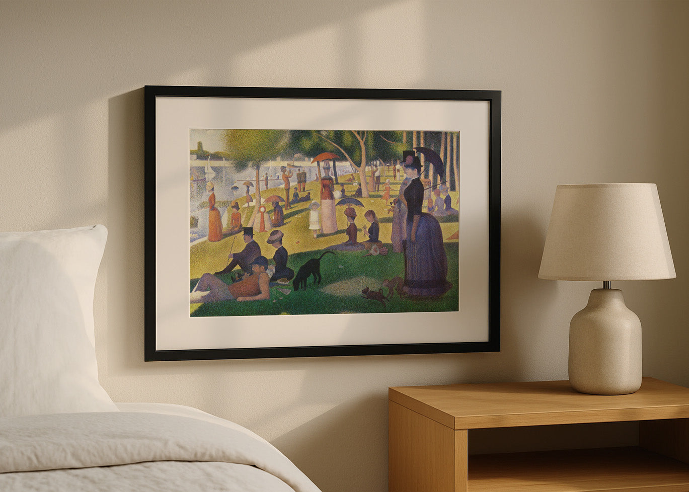 Cuadro Tarde de domingo en la isla de la Grande Jatte (Seurat)