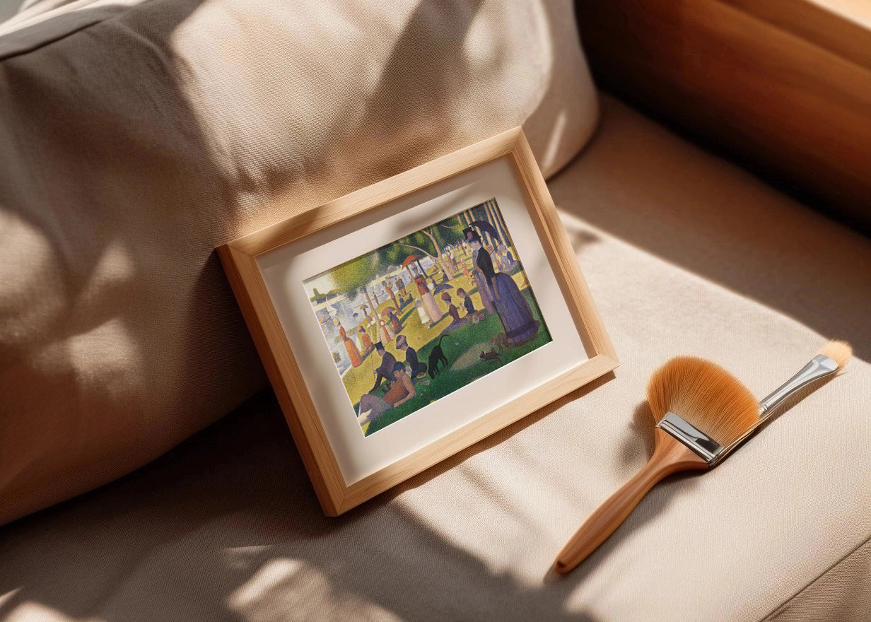 Cuadro Tarde de domingo en la isla de la Grande Jatte (Seurat)