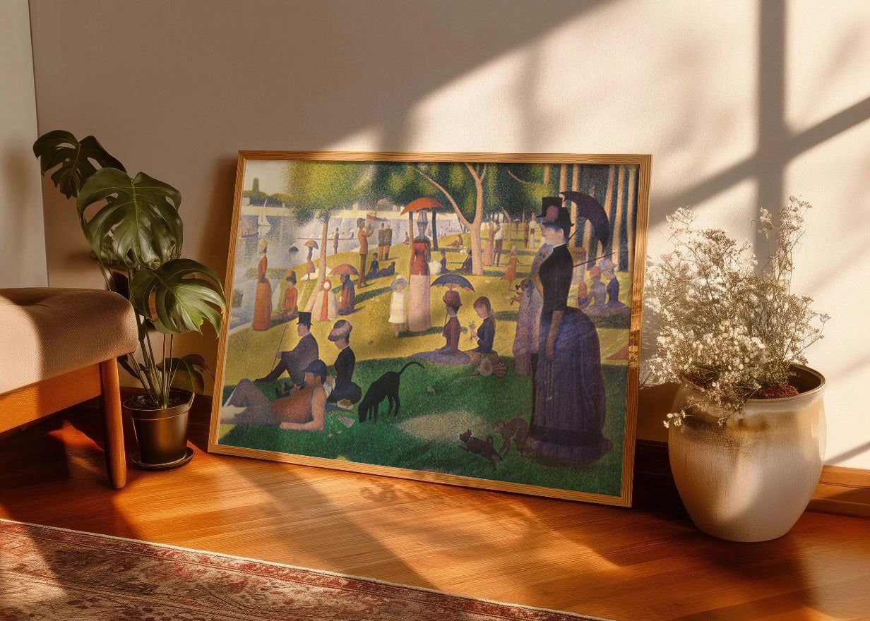 Cuadro Tarde de domingo en la isla de la Grande Jatte (Seurat)
