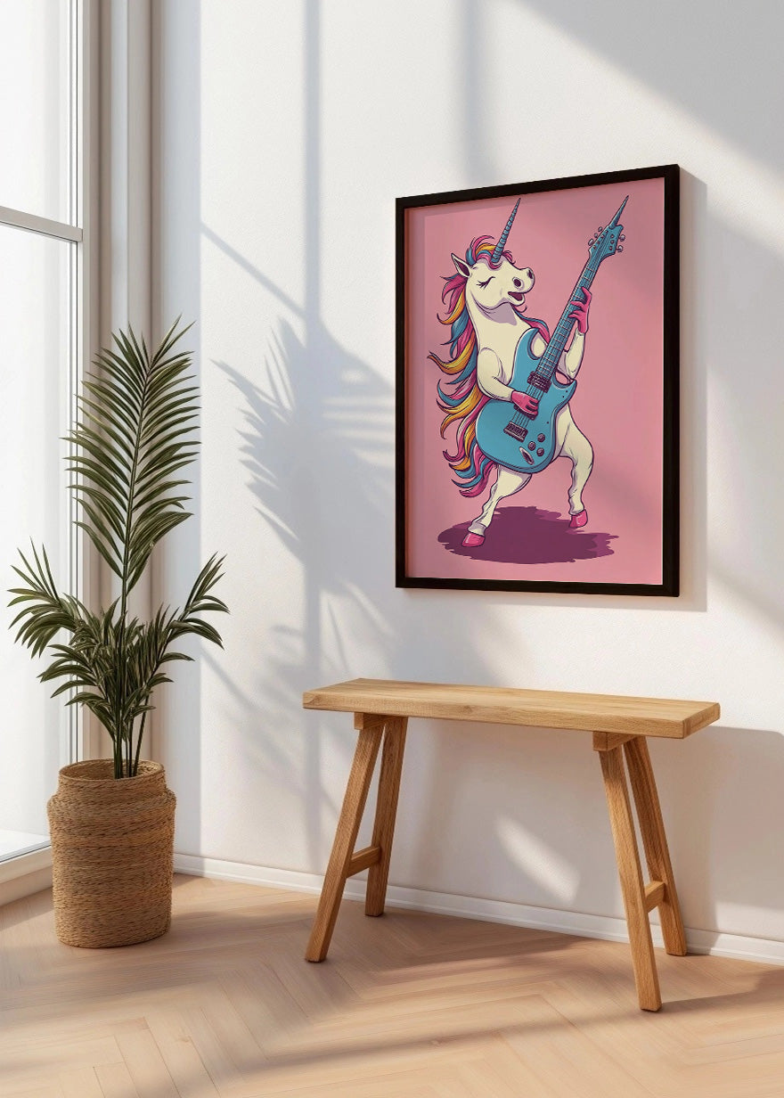 Cuadro Unicornio tocando la guitarra