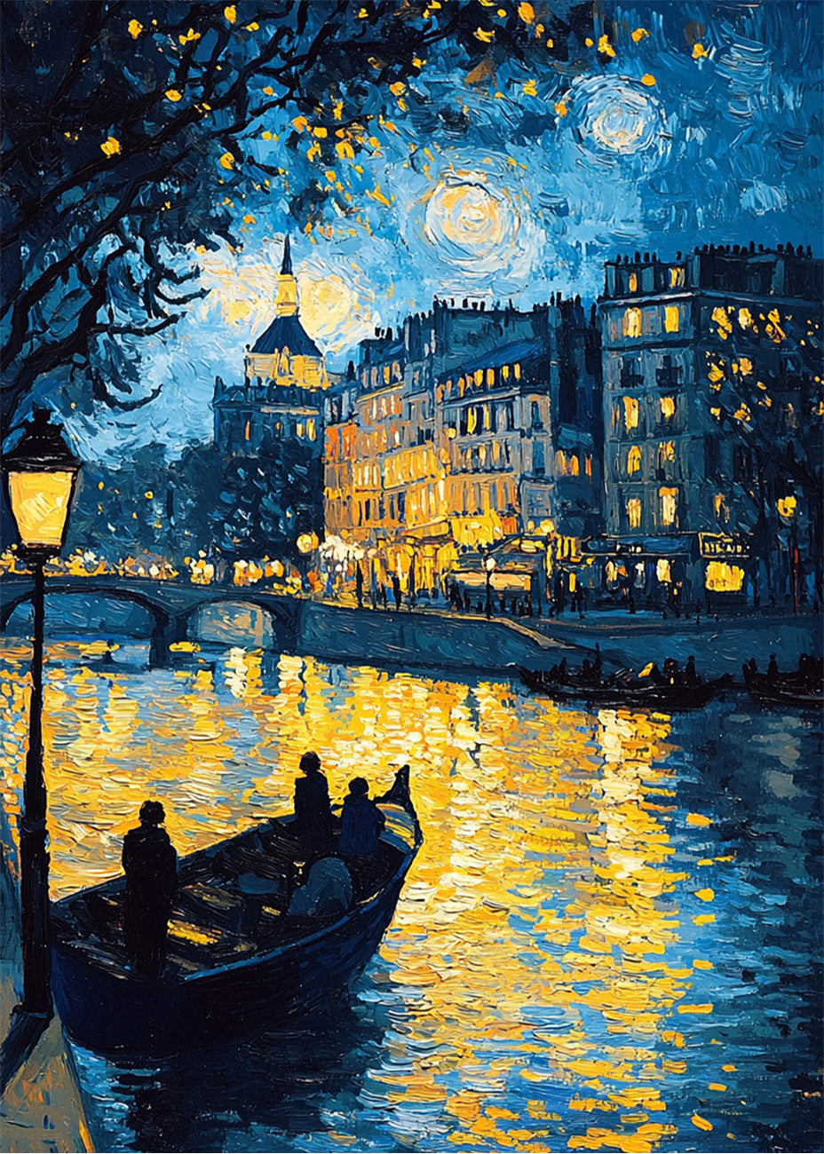 Cuadro Venecia estilo al Van Gogh
