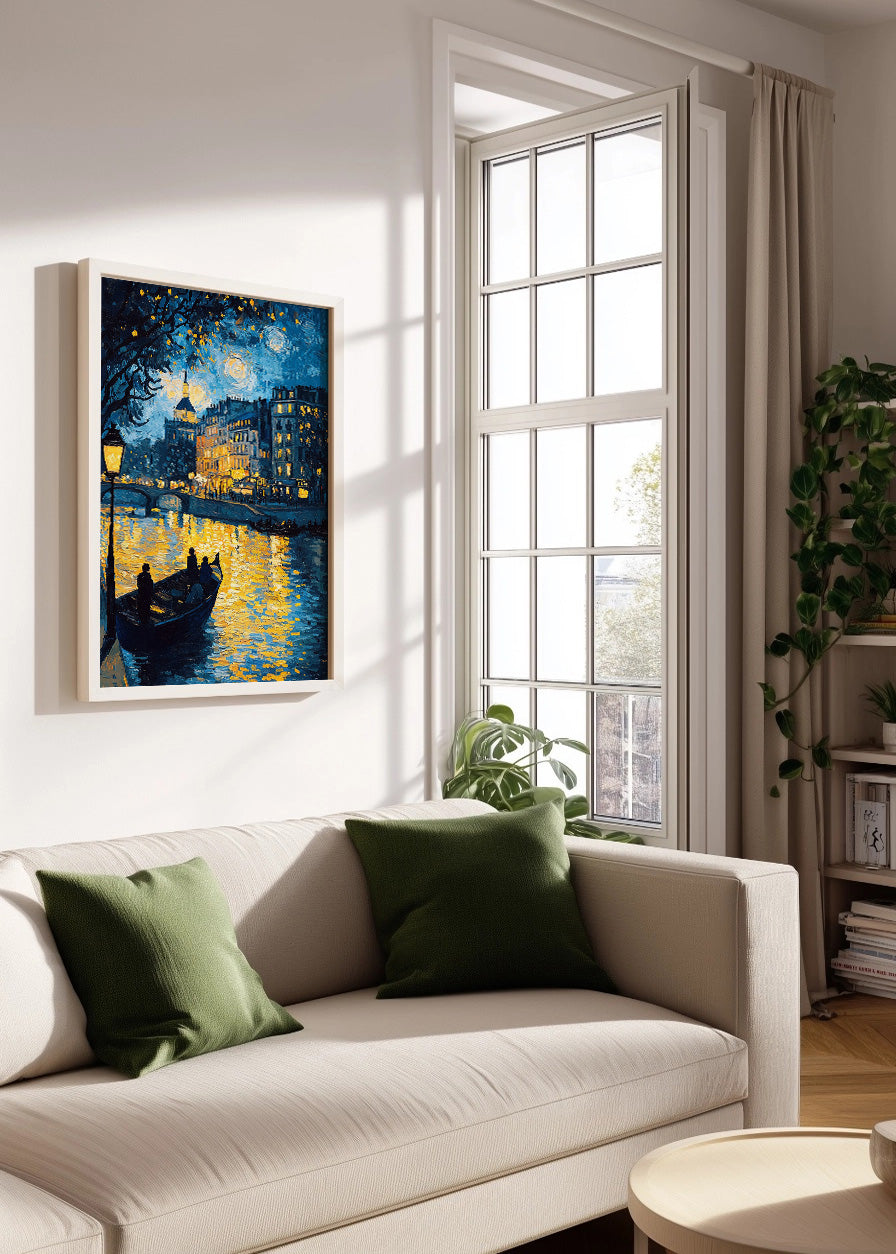 Cuadro Venecia estilo al Van Gogh