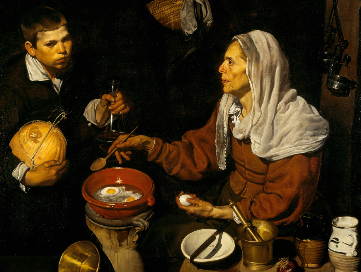 Cuadro de Vieja friendo huevos (Diego Velázquez) - Fine Artic