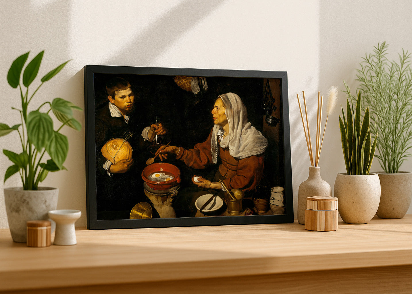 Cuadro Vieja friendo huevos (Diego Velázquez)