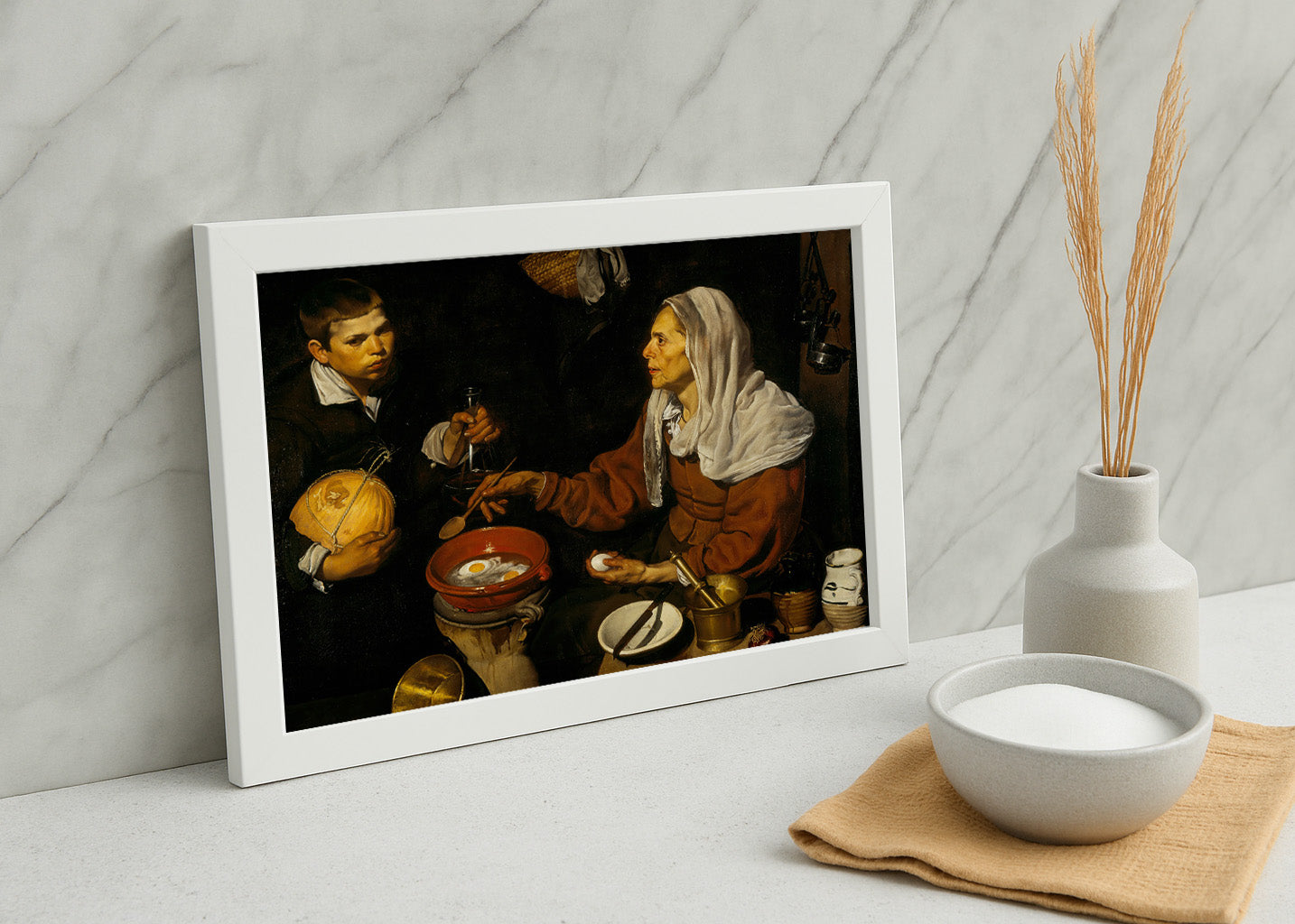 Cuadro Vieja friendo huevos (Diego Velázquez)