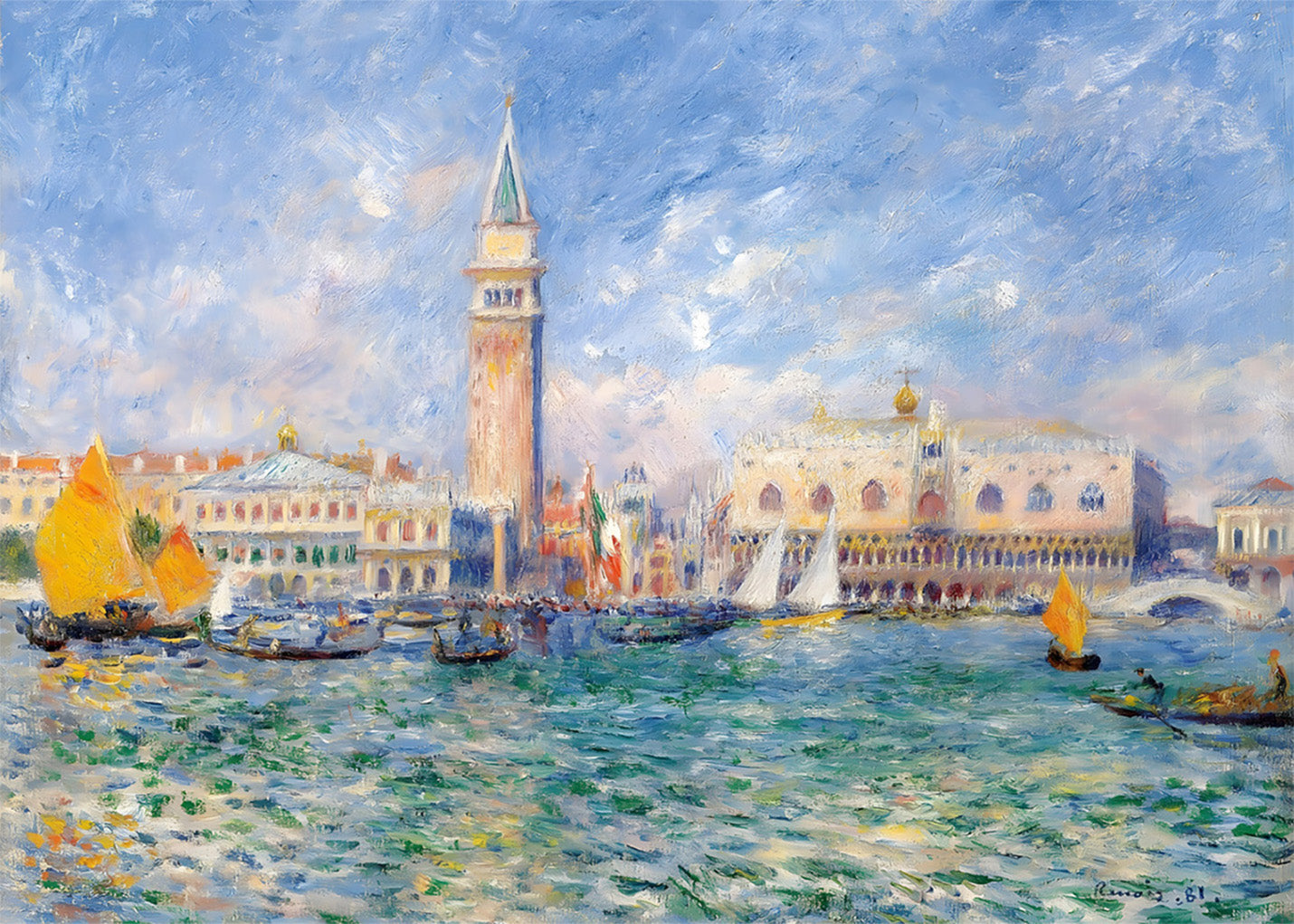 Cuadro Vista de Venecia - El palacio de los Dogos (Renoir)
