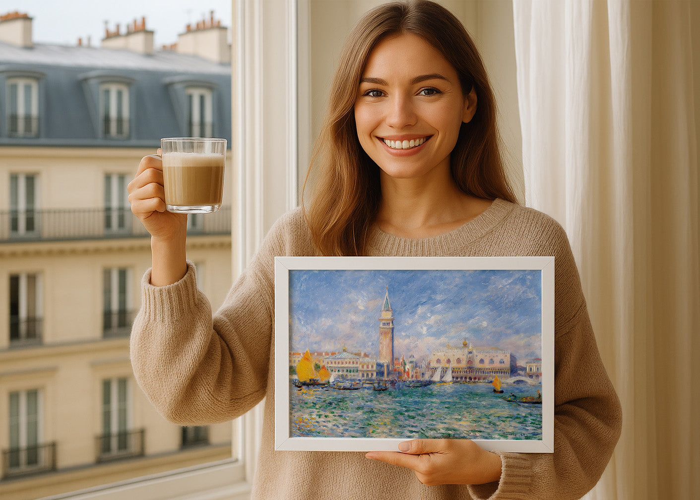 Cuadro Vista de Venecia - El palacio de los Dogos (Renoir)