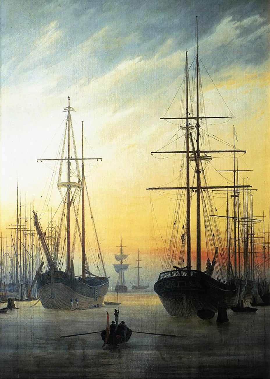 Cuadro Vista de un puerto (Friedrich)