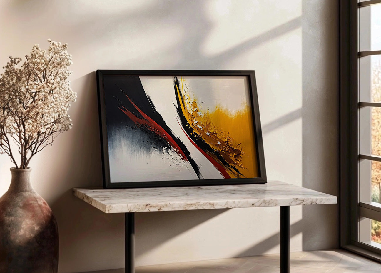 Cuadro Fusión de colores abstracto