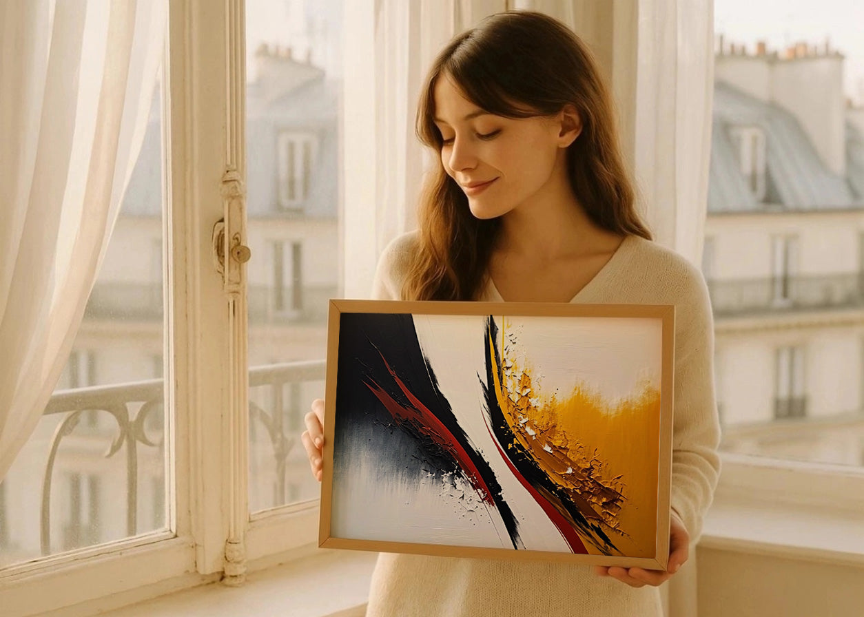 Cuadro Fusión de colores abstracto