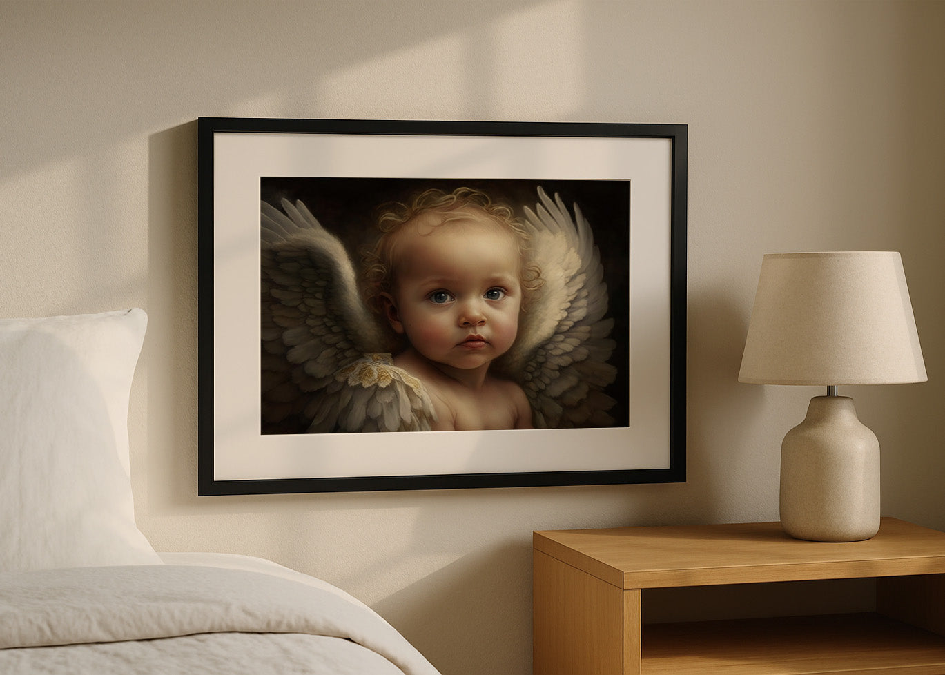 Cuadro Bebe ángel alado