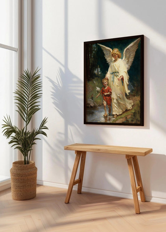 Cuadro El ángel de la guarda que acompaña