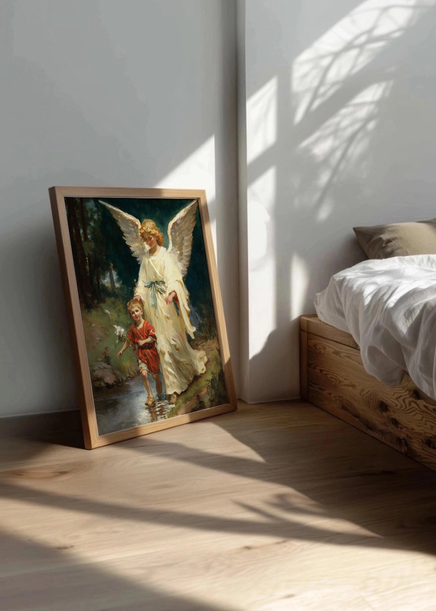 Cuadro El ángel de la guarda que acompaña