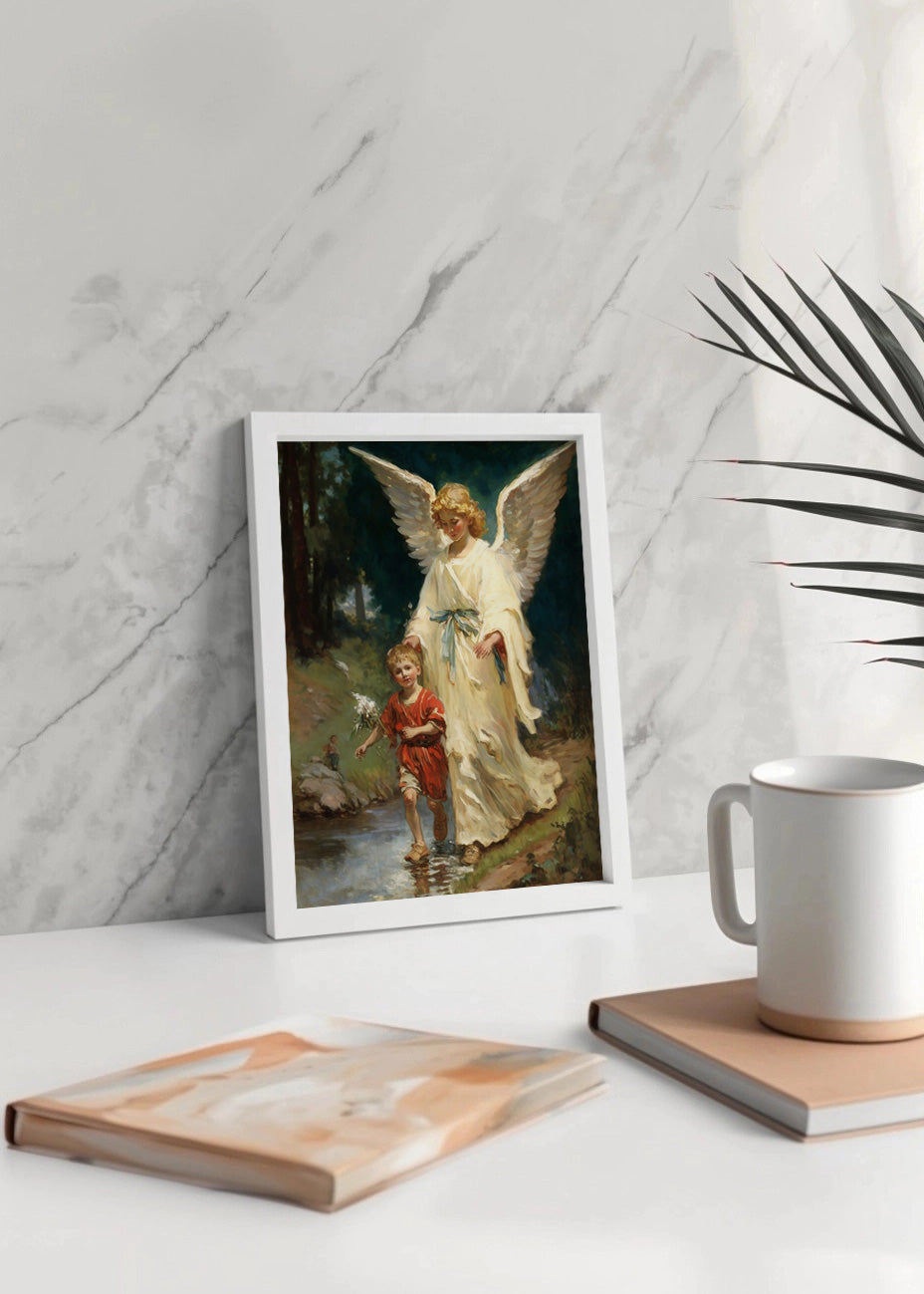 Cuadro El ángel de la guarda que acompaña
