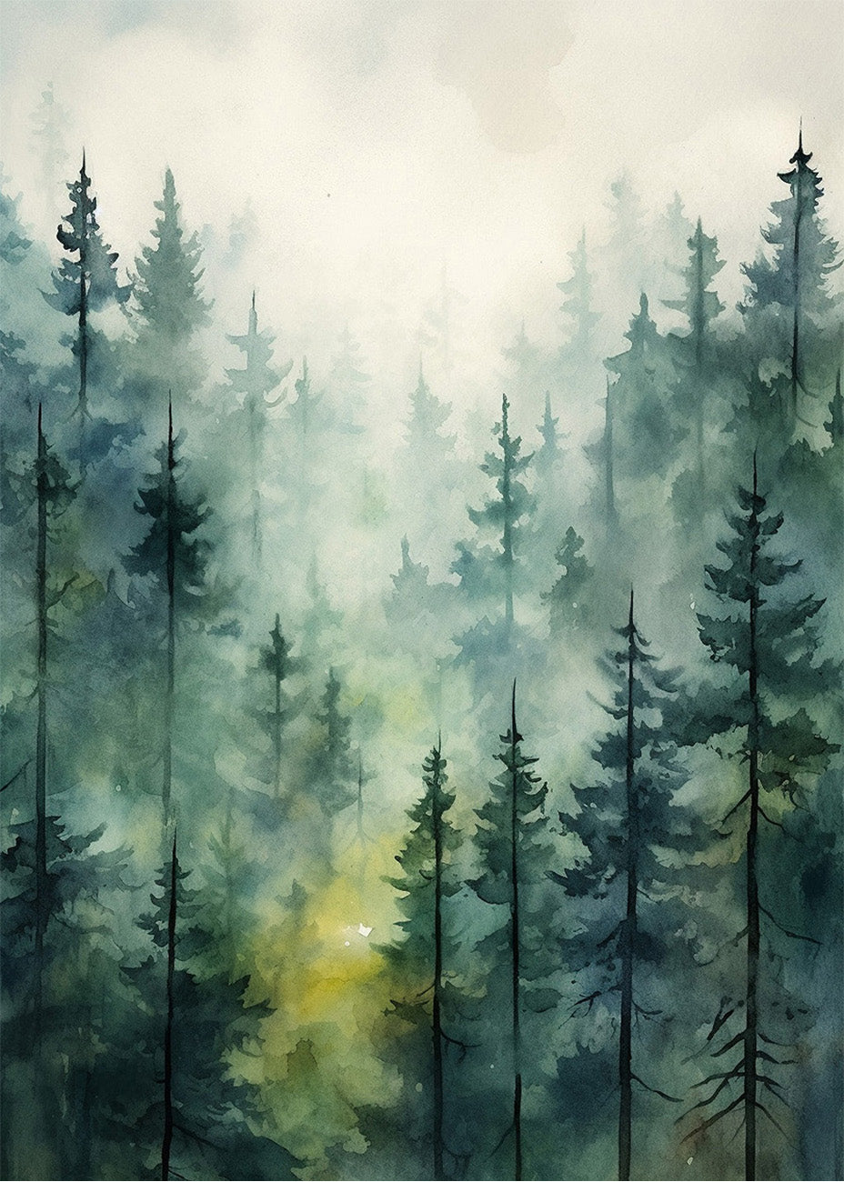 Cuadro Bosque verde