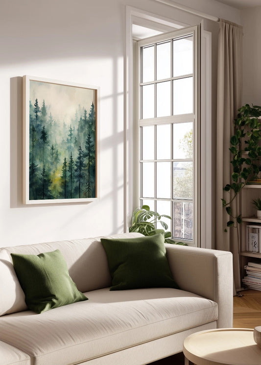 Cuadro Bosque verde