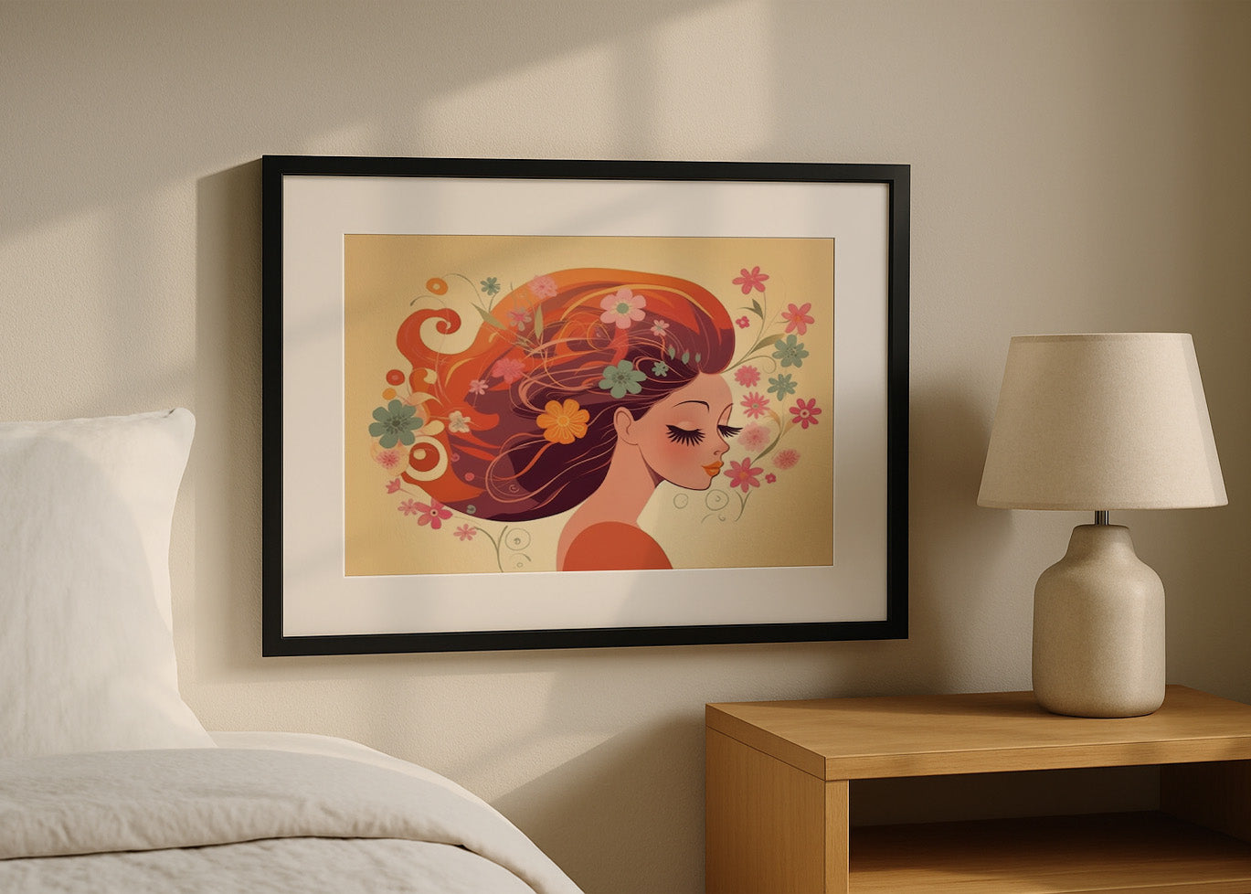 Cuadro Chica dulce entre florecillas