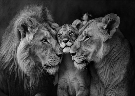 Cuadro Familia de leones